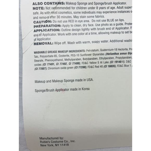 Rubie's Clown Makeup Kit Backstage Theatrical Multicolor Spooky Faces Washable - Picture 6 of 7